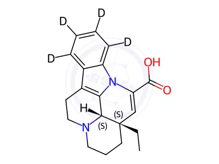 Chemical structure of Apovincaminic Acid-d4