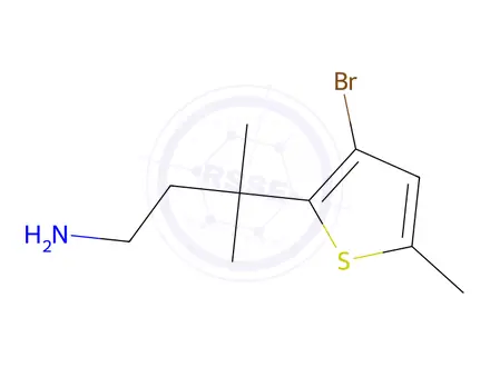 Chemical structure of 3-(3-Bromo-5-methylthiophen-2-yl)-3-methylbutan-1-amine