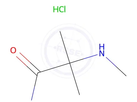 Chemical structure of 2-methyl-2-(methylamino)propanamide hydrochloride