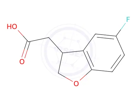Chemical structure of 5-Fluoro-2,3-dihydrobenzofuran-3-acetic Acid