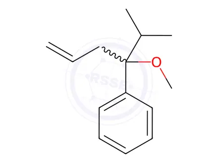 Chemical structure of Benzene, [1-methoxy-1-(1-methylethyl)-3-butenyl]-