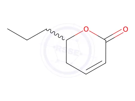 Chemical structure of 6-Propyl-5,6-dihydro-2H-pyran-2-one (>85%)