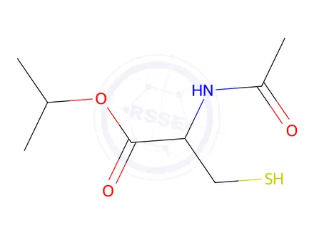 Chemical structure of N-acetyl-L-cysteine isopropyl ester
