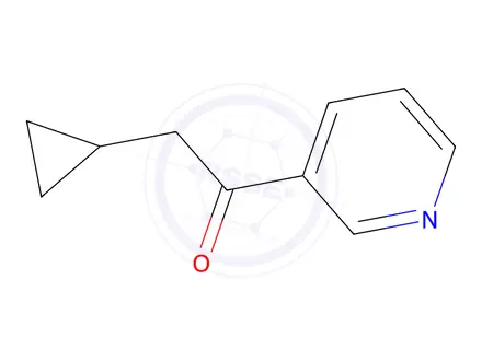 Chemical structure of 2-Cyclopropyl-1-(pyridin-3-yl)ethan-1-one