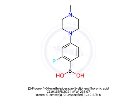 Chemical structure of (2-Fluoro-4-(4-methylpiperazin-1-yl)phenyl)boronic acid