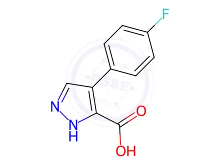Chemical structure of 4-(4-Fluorophenyl)-1H-pyrazole-3-carboxylic acid