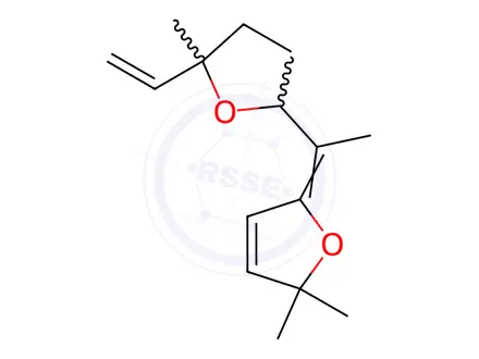 Chemical structure of 5-[1-(Tetrahydro-5-methyl-5-vinylfuran-2-yl)ethylidene]-2,5-dihydro-2,2-dimethylfuran