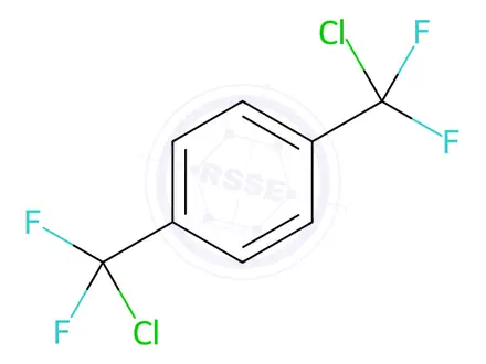 Chemical structure of 1,4-bis(chlorodifluoromethyl)benzene