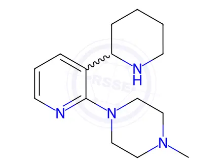 Chemical structure of 1-Methyl-4-(3-(piperidin-2-yl)pyridin-2-yl)piperazine
