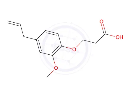 Chemical structure of 3-(4-Allyl-2-methoxyphenoxy)propanoic acid