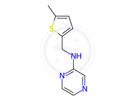 Chemical structure of n-((5-Methylthiophen-2-yl)methyl)pyrazin-2-amine