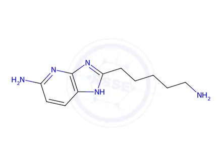 Chemical structure of 2-(5-Aminopentyl)-3H-imidazo[4,5-b]pyridin-5-amine