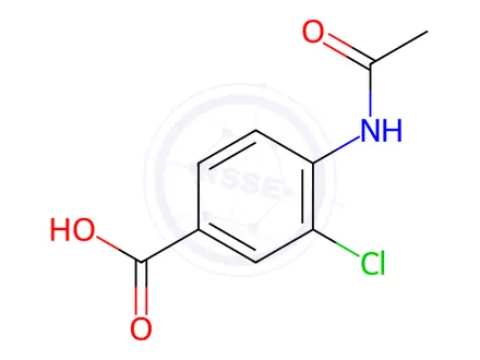 Chemical structure of 4-(Acetylamino)-3-chlorobenzoic acid