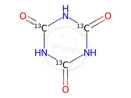 Chemical structure of Cyanuric acid-13C3