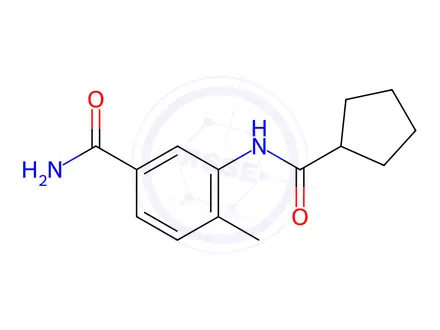 Chemical structure of Benzamide, 3-[(cyclopentylcarbonyl)amino]-4-methyl-(9CI)
