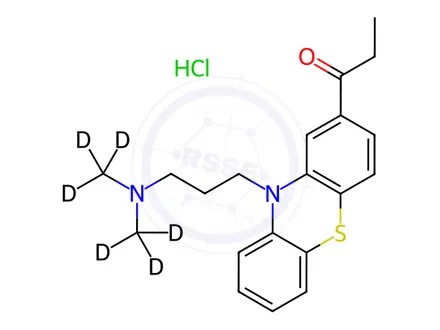 Chemical structure of Propionylpromazine-D6 hydrochloride