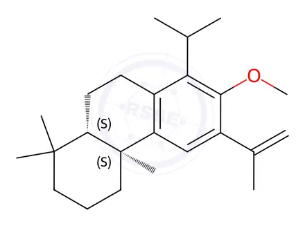Chemical structure of Phenanthrene, 1,2,3,4,4a,9,10,10a-octahydro-7-methoxy-1,1,4a-trimethyl-6-(1-methylethenyl)-8-(1-methylethyl)-, (4aS,10aS)-