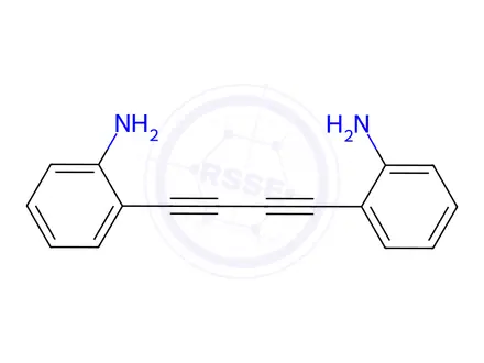 Chemical structure of Benzenamine, 2,2'-(1,3-butadiyne-1,4-diyl)bis-
