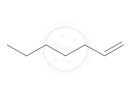 Chemical structure of 1-Heptene