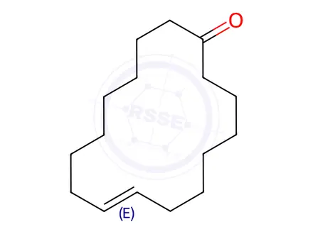Chemical structure of 8-cyclohexadecen-1-one