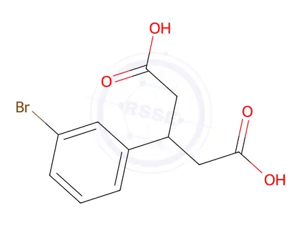 Chemical structure of 3-(3-bromophenyl)pentanedioic acid