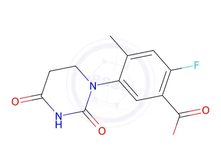 Chemical structure of 5-(2,4-dioxohexahydropyrimidin-1-yl)-2-fluoro-4-methyl-benzoic acid