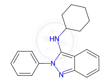 Chemical structure of N-(2-Phenyl-1H-indazol-3(2H)-ylidene)cyclohexanamine