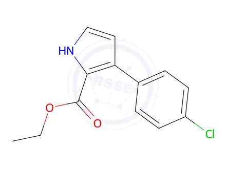 Chemical structure of Ethyl 3-(4-Chlorophenyl)-1H-pyrrole-2-carboxylate