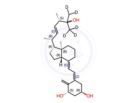 Chemical structure of 1α,25-Dihydroxy Vitamin D2-D6