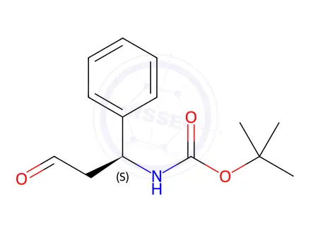 Chemical structure of (S)-tert-butyl 3-oxo-1-phenyl propyl carbamate