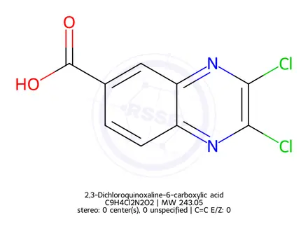 Chemical structure of 2,3-Dichloroquinoxaline-6-carboxylic acid