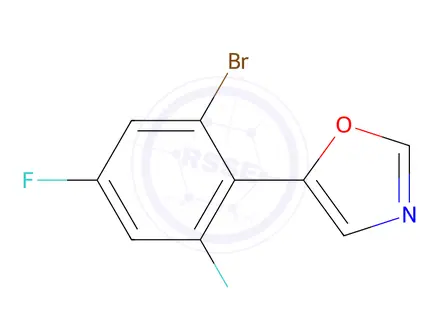 Chemical structure of 5-(2-Bromo-4,6-difluorophenyl)oxazole