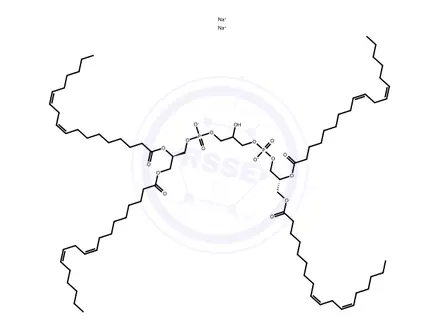 Chemical structure of 9,12-Octadecadienoic acid (9Z,12Z)-, (2R,14R)-5,8,11-trihydroxy-5,11-dioxido-4,6,10,12-tetraoxa-5,11-diphosphapentadecane-1,2,14,15-tetrayl ester