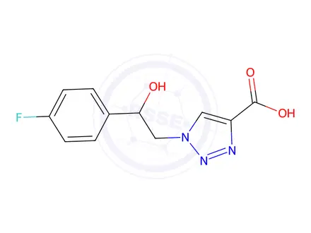 Chemical structure of 1-(2-(4-Fluorophenyl)-2-hydroxyethyl)-1H-1,2,3-triazole-4-carboxylic acid