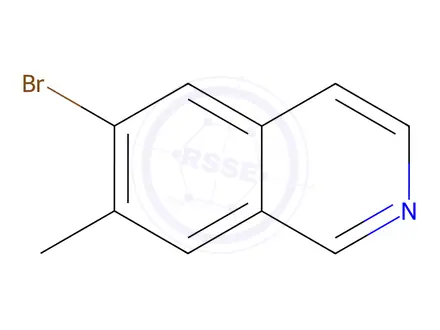 Chemical structure of Isoquinoline, 6-bromo-7-methyl-