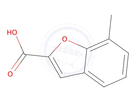 Chemical structure of 7-methyl-1-benzofuran-2-carboxylic acid