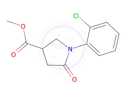Chemical structure of methyl 1-(2-chlorophenyl)-5-oxopyrrolidine-3-carboxylate