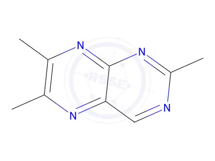 Chemical structure of Pteridine, 2,6,7-trimethyl-(8CI,9CI)