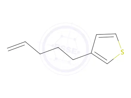 Chemical structure of Thiophene, 3-(4-penten-1-yl)-