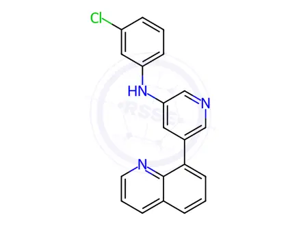 Chemical structure of N-(3-Chlorophenyl)-5-(quinolin-8-yl)pyridin-3-amine