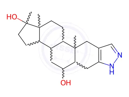 Chemical structure of 6-a-Hydroxy Stanozolol