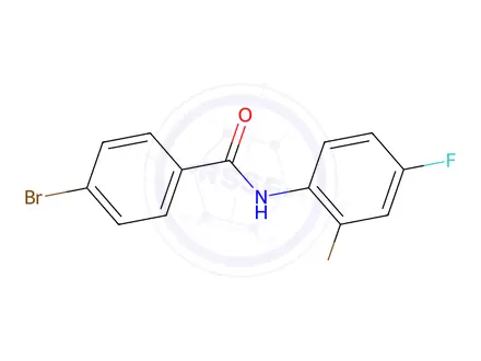 Chemical structure of 4-Bromo-N-(2-bromo-4-fluorophenyl)benzamide