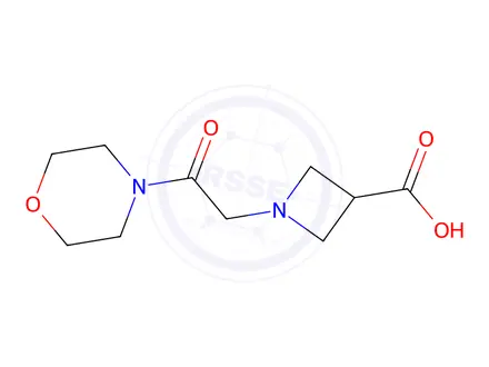 Chemical structure of 1-[2-(morpholin-4-yl)-2-oxoethyl]azetidine-3-carboxylic acid