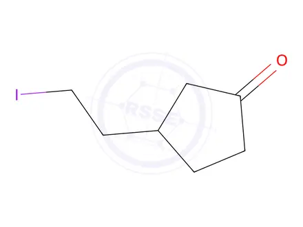 Chemical structure of 3-(2-Iodoethyl)cyclopentan-1-one