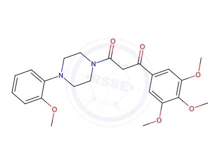 Chemical structure of 1-(o-Methoxyphenyl)-4-[3-(3,4,5-trimethoxyphenyl)-1,3-dioxopropyl]piperazine