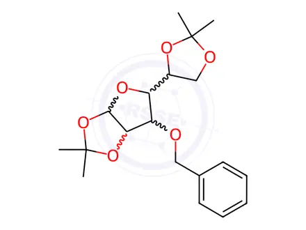 Chemical structure of 3-O-Benzyl-1,2:5,6-Di-O-isopropylidene-α-D-glucofuranose