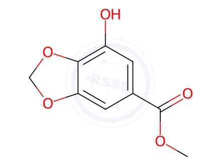 Chemical structure of 7-Hydroxy-1,3-benzodioxole-5-carboxylic Acid Methyl Ester