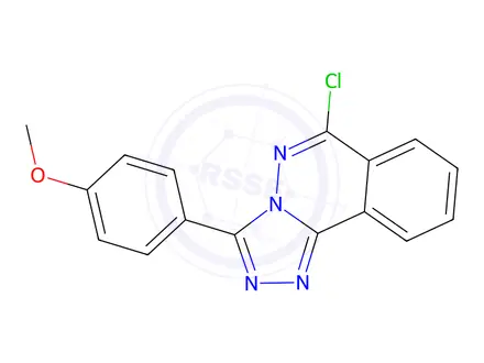 Chemical structure of 6-Chloro-3-(4-methoxyphenyl)-[1,2,4]triazolo[3,4-a]phthalazine