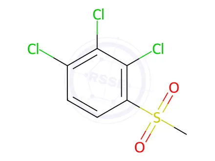 Chemical structure of Benzene, 1,2,3-trichloro-4-(methylsulfonyl)-
