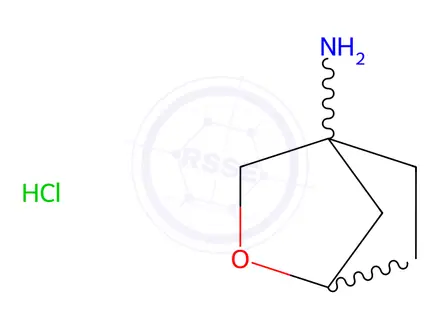 Chemical structure of 2-Oxabicyclo[2.2.1]heptan-4-amine, hydrochloride (1:1)